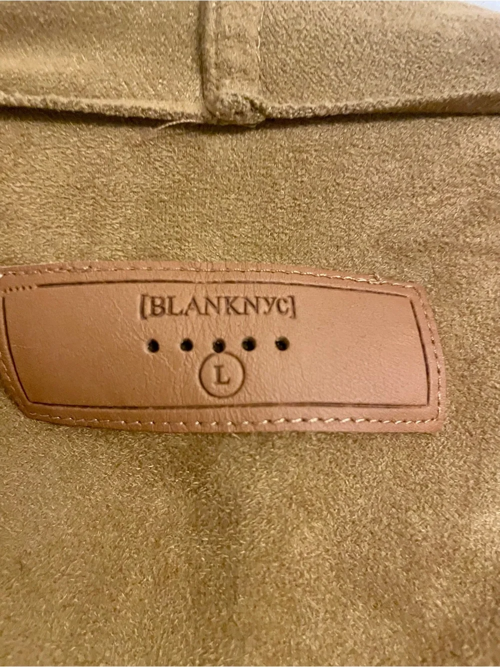 Blank NYC Draped Moto Jacket - Caramel Brown